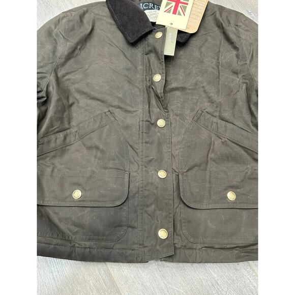 NWT J. Crew Womens Mossy Brown English Ripstop Chore Barn Jacket Size Small - Picture 4 of 12